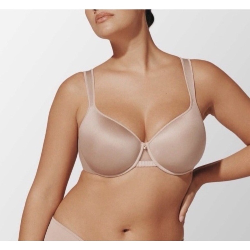 ThirdLove 24/7 Perfect Coverage Bra in Nude Women's Size 40F Underwire T-Shirt